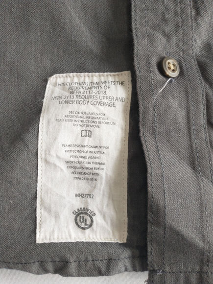 Carhartt FR | Men's Grey Flame Resistant Long Sleeve Work Shirt Mercedes | S - Picture 4 of 7